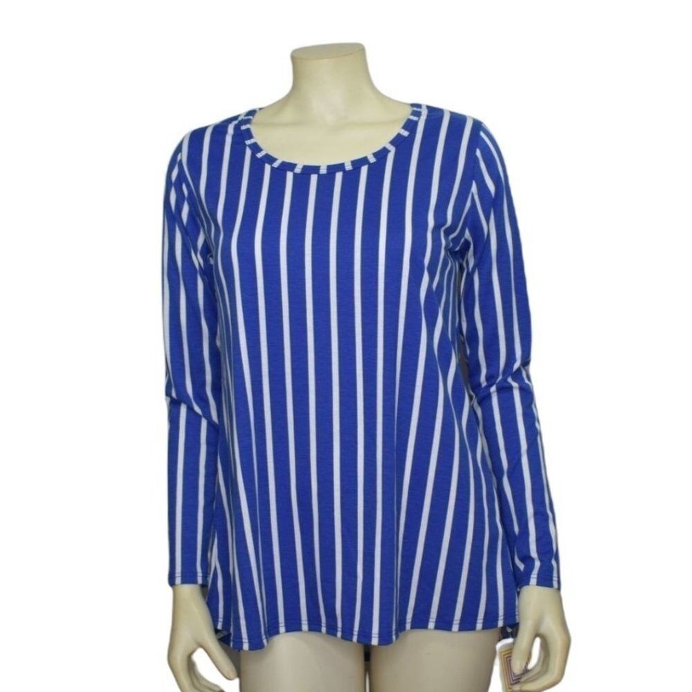 LULA ROE VERTICAL SRIPED  SCOOP NECK TUNIC TOP ‎ SZ SM new with tag